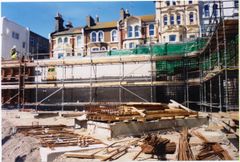 Walls being constructed in cast concrete at Coombs site.